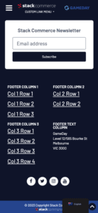 Stack Commerce - Pro Tier - Newsletter Subscription and Footer example image